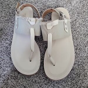 rag & bone Cream Slingback Thong Sandals
